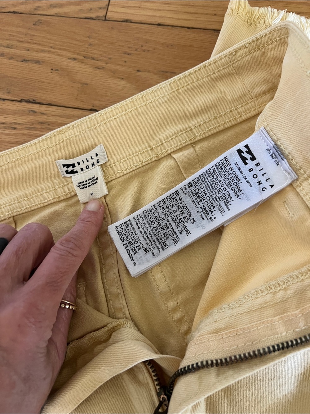 Billabong Light Yellow High-Rise Jeans - Picture 2 of 5